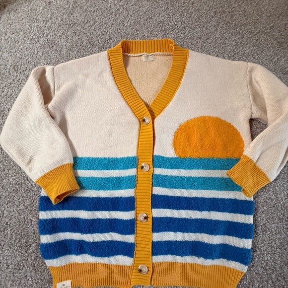 Simply Southern Oversized Textured Chunky Cardigan Sweater – Bright Sunset Knit - Picture 4 of 6